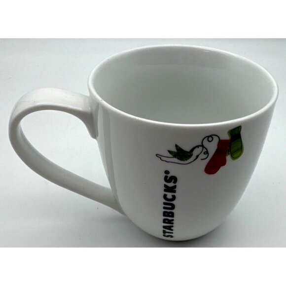 2011 Starbucks Dove And Mittens Christmas Holiday 13 oz Coffee Cup Mug - Picture 2 of 5